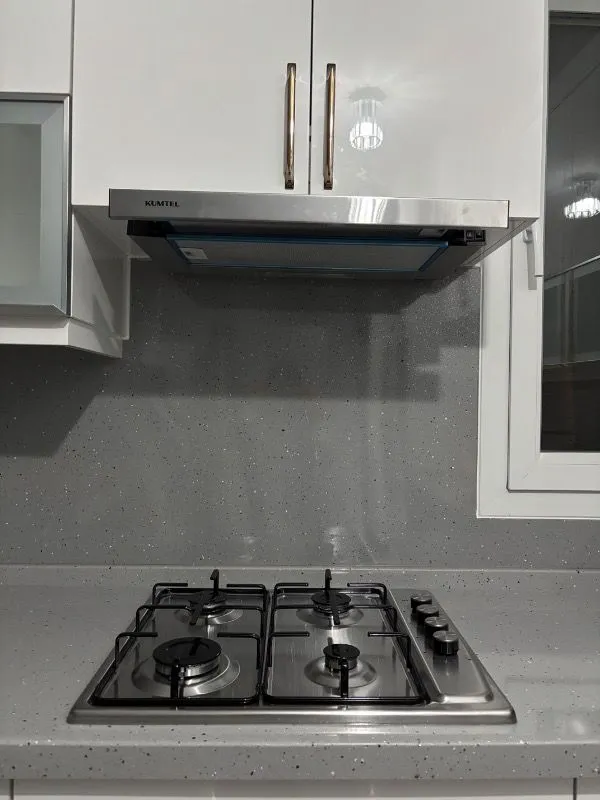 Kumtel Inox 2 Li Ankastre Set (Ocak-Aspiratör) 4 Gözü Gazlı Modern Mutfak Uyumlu