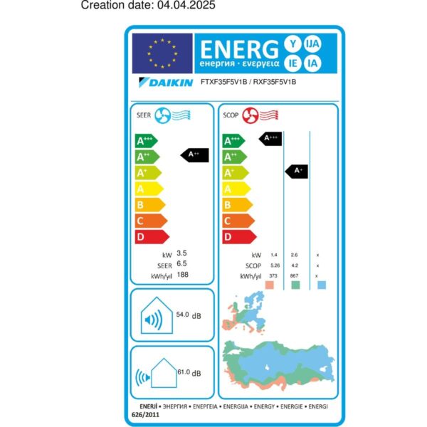 Daikin Sensira FTXF35F 12000 Btu/h R32 Inverter Split Klima A++ Enerji Sınıfı ile Yüksek Verimlilik