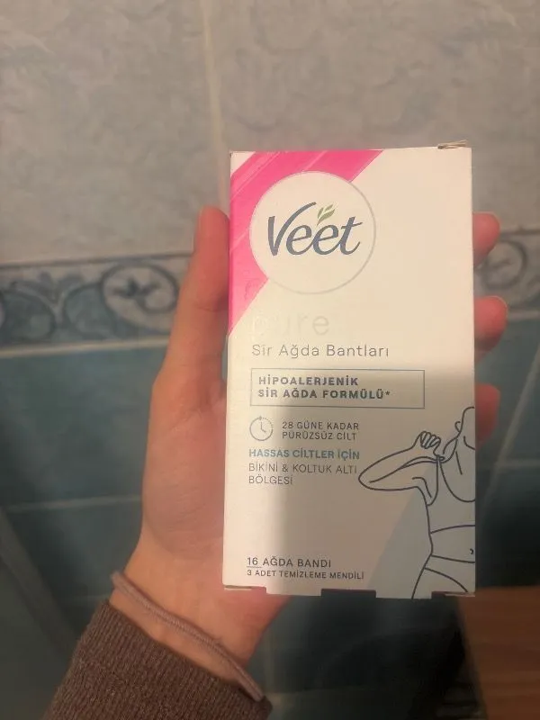 Veet Pure Hipoalerjenik Sir Ağda Bandı 16’lı Bikini & Koltuk Altı Bölgesi İçin Temizleme Mendili