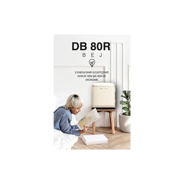 Dijitsu DB80RBE Retro Mini Buzdolabı Bej