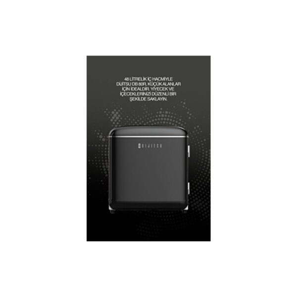 Dijitsu DB80RBL Retro Mini Buzdolabı Siyah