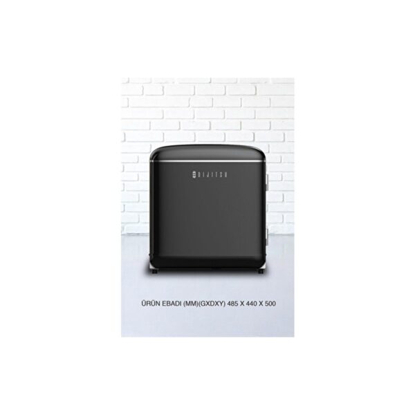 Dijitsu DB80RBL Retro Mini Buzdolabı Siyah