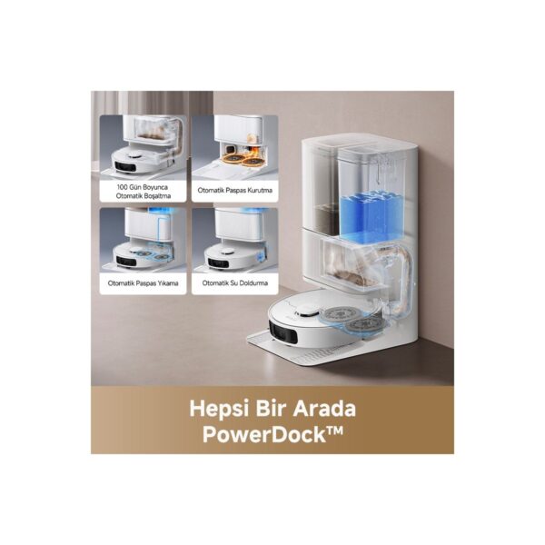Dreame L40 Ultra CE Robot Süpürge Beyaz, 13.000Pa Emiş Gücü, Özel Halı Temizliği Stratejisi Gücü, Duoscrub™ Paspaslama Sistemi