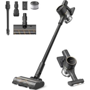 Dreame R10 Pro Dikey Süpürge, 65 Dakika Uzun Çalışma Süreli Dikey Süpürge, Hafif ve Anti-Tangle özellikli, Sert Zemin, Halı ve Evcil Hayvan Tüyleri için 150 AW Güçlü Emişli El Süpürgesi HBCV000054H8JG