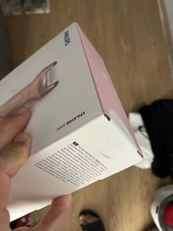 Philips Pembe Kablosuz Epilatör 9000 Serisi Islak ve Kuru Kullanım, Yıkanabilir Başlık ile 2 Hız Ayarı BRE718/05