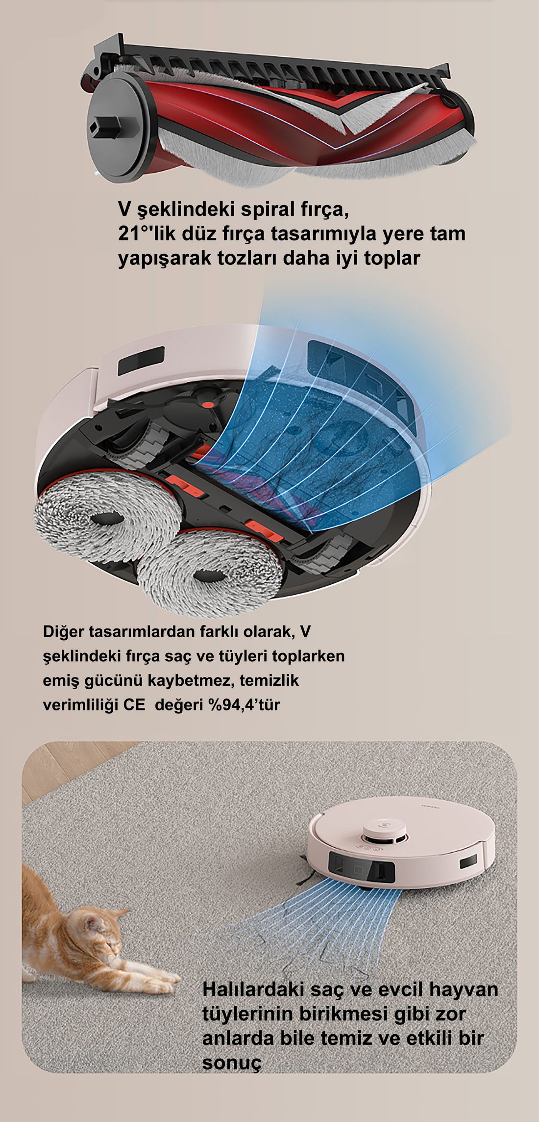 Ecovacs Deebot Akıllı Robot Süpürge ve Paspas 20.000Pa Emiş Gücü