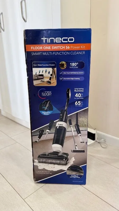 Tineco Floor One Switch S6 Power Kit Kablosuz Akıllı Islak Kuru Elektrikli Süpürge, Zemin Temizleyici Paspas, 21KPA Güçlü Emiş, Çoklu Yüzey Için 5i1 Arada Süpürge