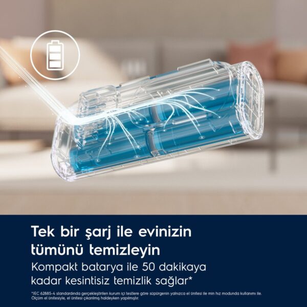Electrolux EP71AB14UG Animal 700 Serisi Çok Hafif(2.2 Kg) ve Güçlü Dikey Şarjlı Süpürge- 10 Yıl Motor Garantili