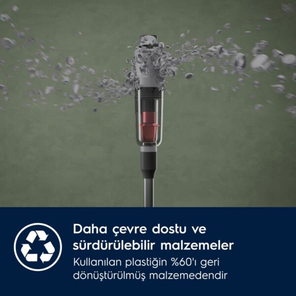 Electrolux EP71AB14UG Animal 700 Serisi Çok Hafif(2.2 Kg) ve Güçlü Dikey Şarjlı Süpürge- 10 Yıl Motor Garantili