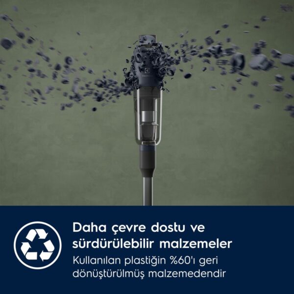 Electrolux EP71UB14DB Ultimate 700 Serisi Çok Hafif(2.2 Kg) ve Güçlü Dikey Şarjlı Süpürge- 10 Yıl Motor Garantili