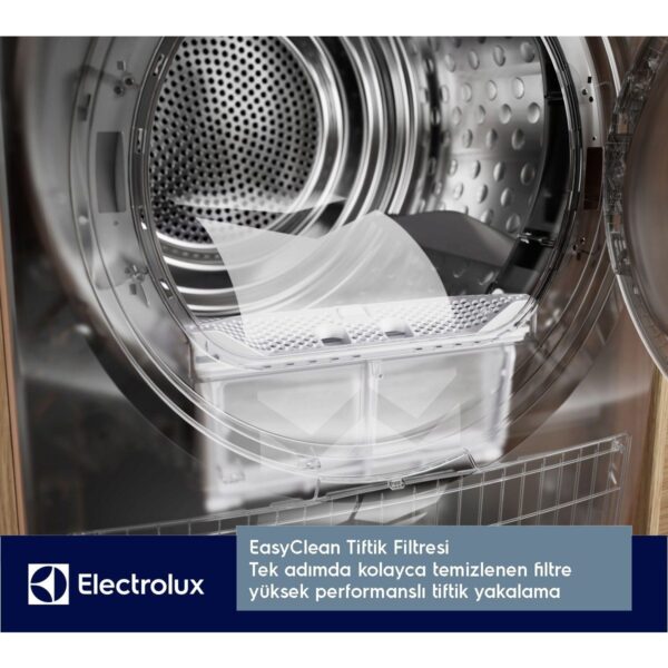 Electrolux EW6D39CBT 600 Serisi Gentlecare 118 Lt Xxl Tamburlu 9 kg D Enerji Sınıfı Isı Pompalı Inverter Kurutma Makinesi