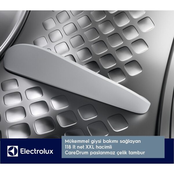 Electrolux EW6D69CBT 600 Serisi Gentlecare 118 Lt Xxl Protex Çelik Tamburlu 9 kg D Enerji Sınıfı Isı Pompalı Inverter Kurutma Makinesi