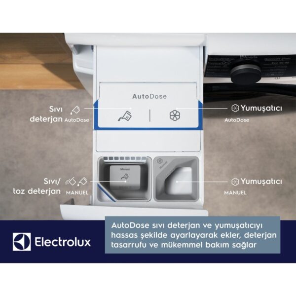 Electrolux EW6F3411ACT 600 Serisi Sensicare 10 kg 1400 Devir Autodose Wi-Fi Çamaşır Makinesi