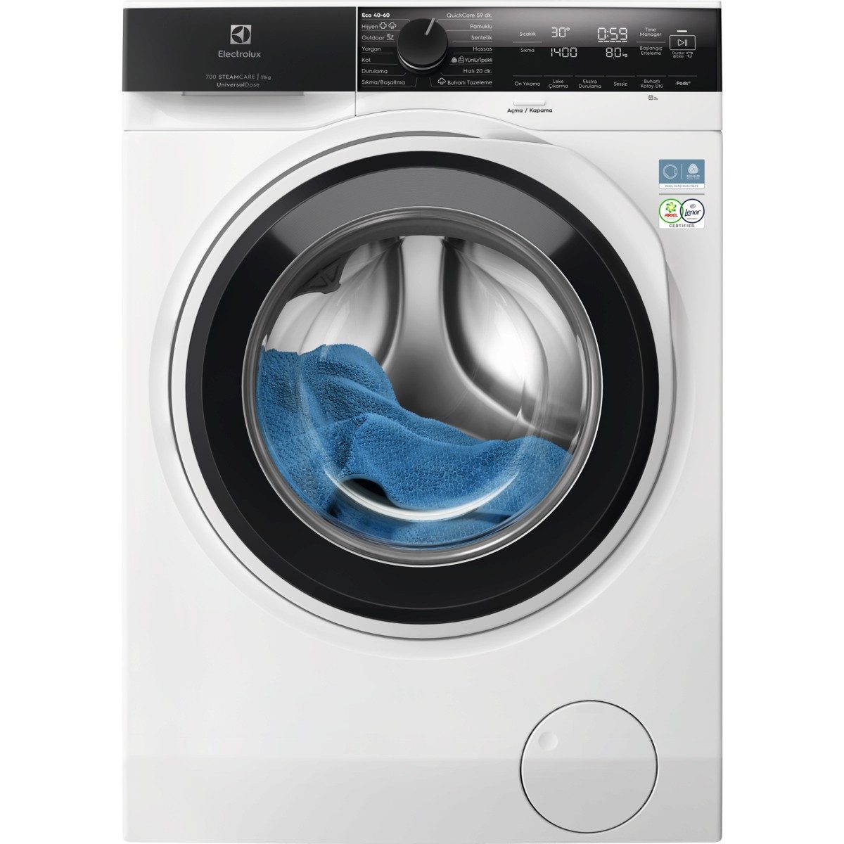 Electrolux EW7F4404UT 700 Serisi Steamcare 11 kg 1400 Devir A Sınıfı -%30 Universaldose Çamaşır Makinesi HBCV0000ALF6LJ