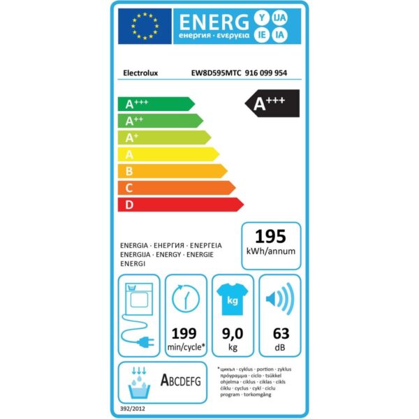 Electrolux EW8D595MTC Ultracare 800 9 kg Isı Pompalı Kurutma Makinesi