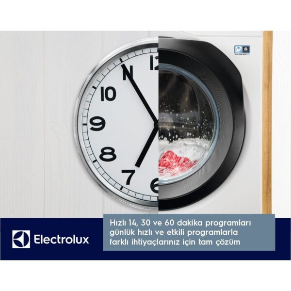 Electrolux EWZF549WT 9 kg 1400 Devir TimeCare 14/30/60 dk Hızlı Yıkama Buharlı Anti Alerji Programlı Inverter Çamaşır Makinesi