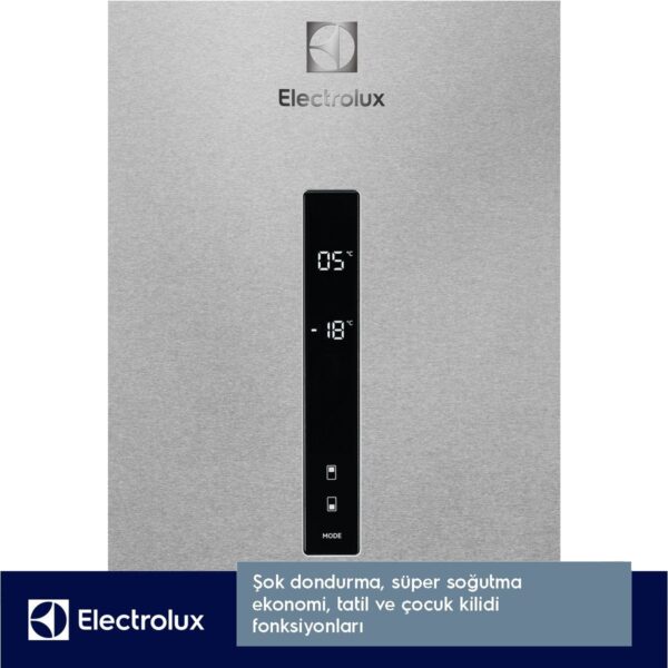 Electrolux LNT7MD58X Twintech No-Frost 588 Lt 84 cm Alttan Donduruculu Buzdolabı D Enerji Sınıfı Inox