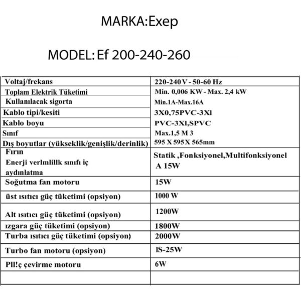 Exep Elegra 2’li Siyah Ankastre Set(Cam Gazlı Ocak + Turbo Fırın (EO320+ EF240)