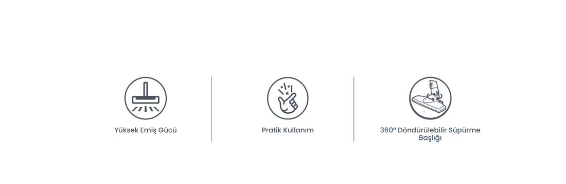 Fantom Magıc P 3000 Toz Torbasız Dikey Süpürge Antrasit 1 Litre Toz Hacmi ve Yüksek Emiş Gücü
