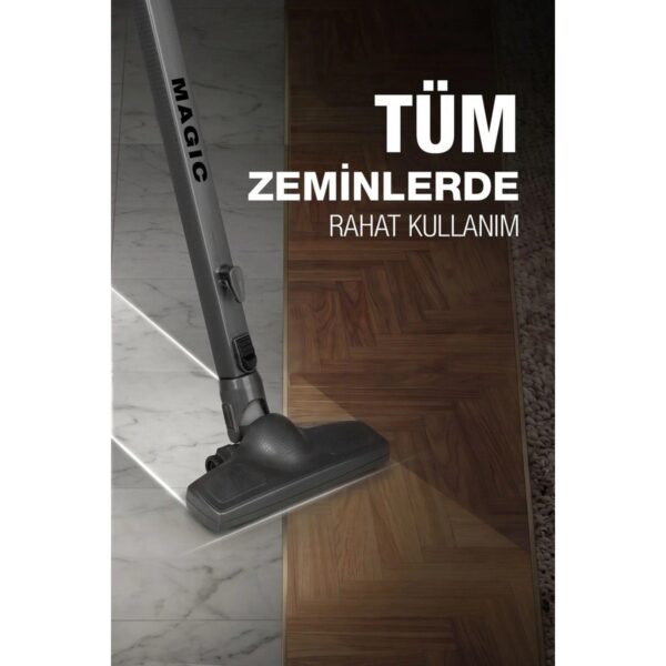 Fantom Magıc P 3000 Toz Torbasız Dikey Süpürge Antrasit 1 Litre Toz Hacmi ve Yüksek Emiş Gücü