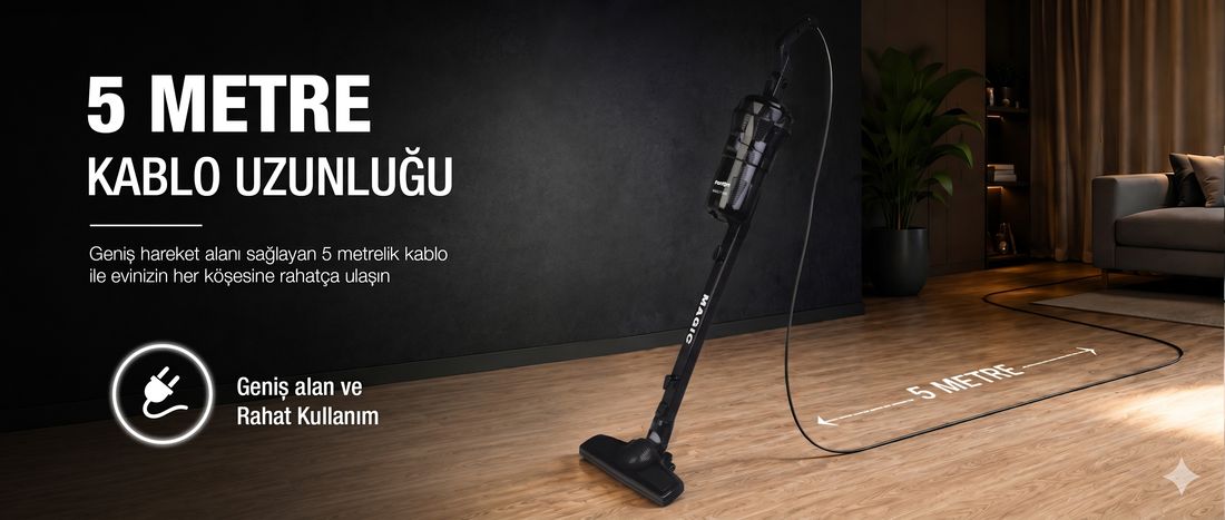 Fantom Magıc P 3000 Toz Torbasız Dikey Süpürge Siyah