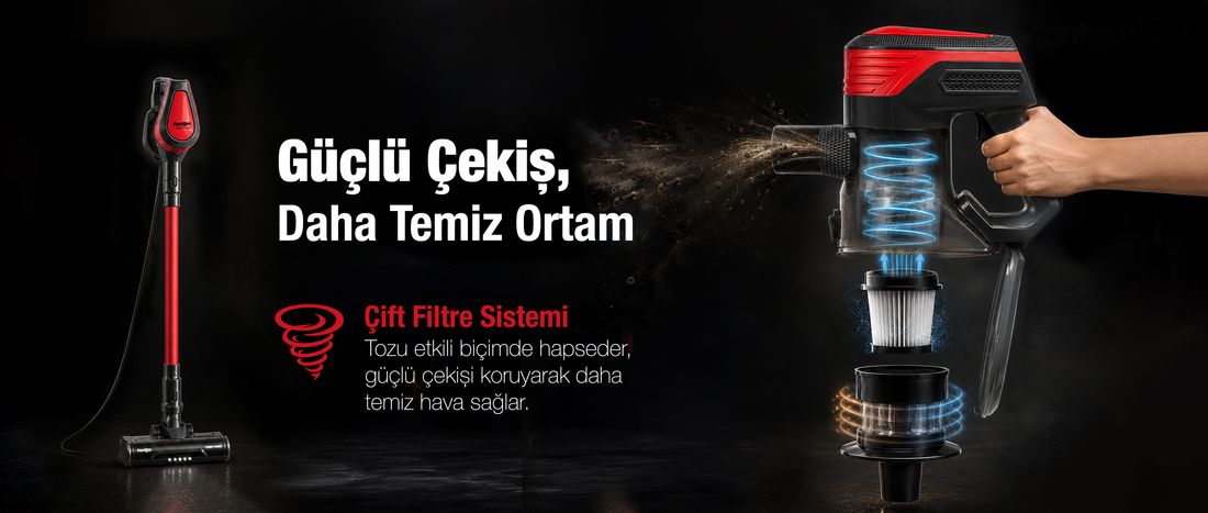 Fantom Pluto P 6000 Cyclone Dikey Elektrikli Süpürge