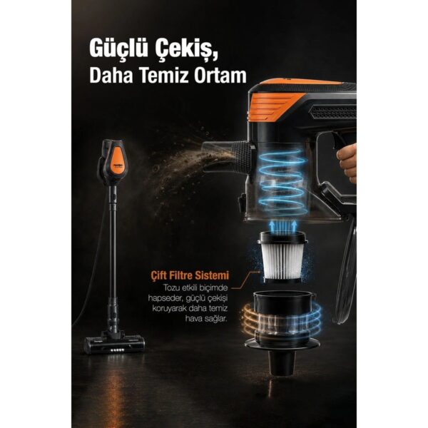 Fantom Pluto P 6000 Cyclone Dikey Elektrikli Süpürge