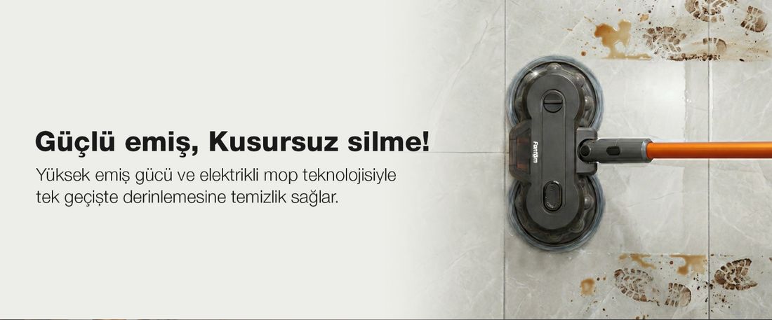 Fantom Pluto P 6100 Plus Cyclone Elektrikli Moplu Dikey Süpürge