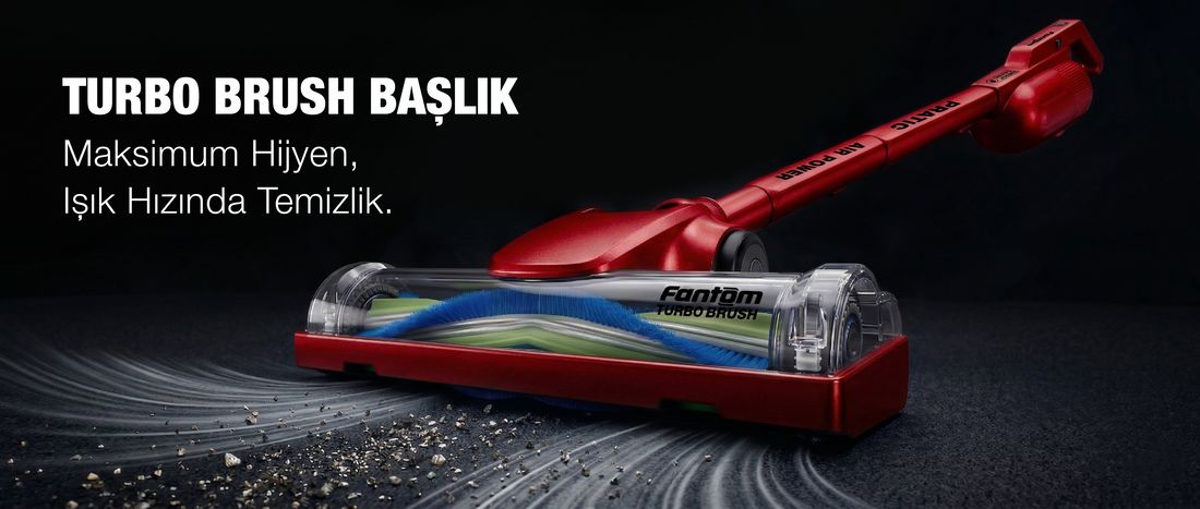 Fantom Pratic Aır Power P 1250 Kırmızı Dikey Süpürge Torbasız 1 L Toz Haznesi ile Güçlü Emiş
