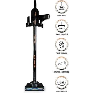 Fantom Pratic Aır Power P 1250 Siyah Torbasız Dönebilen Turbo Başlıklı Dikey Süpürge HBCV00005DQBZ3