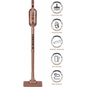 Fantom Pratıc-S P 1200 Dikey Süpürge Rose Gold Toz Haznesi Var 0,2 L Güçlü Emiş Teknolojisi HBCV00005HF4KX