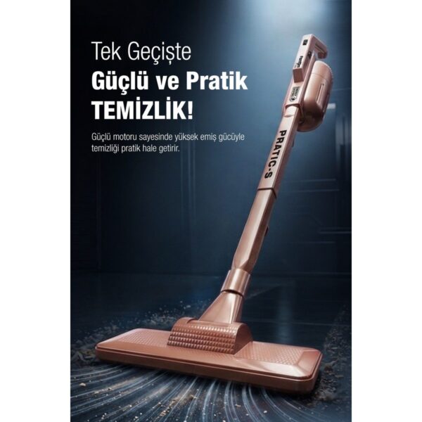 Fantom Pratıc-S P 1200 Dikey Süpürge Rose Gold Toz Haznesi Var 0,2 L Güçlü Emiş Teknolojisi