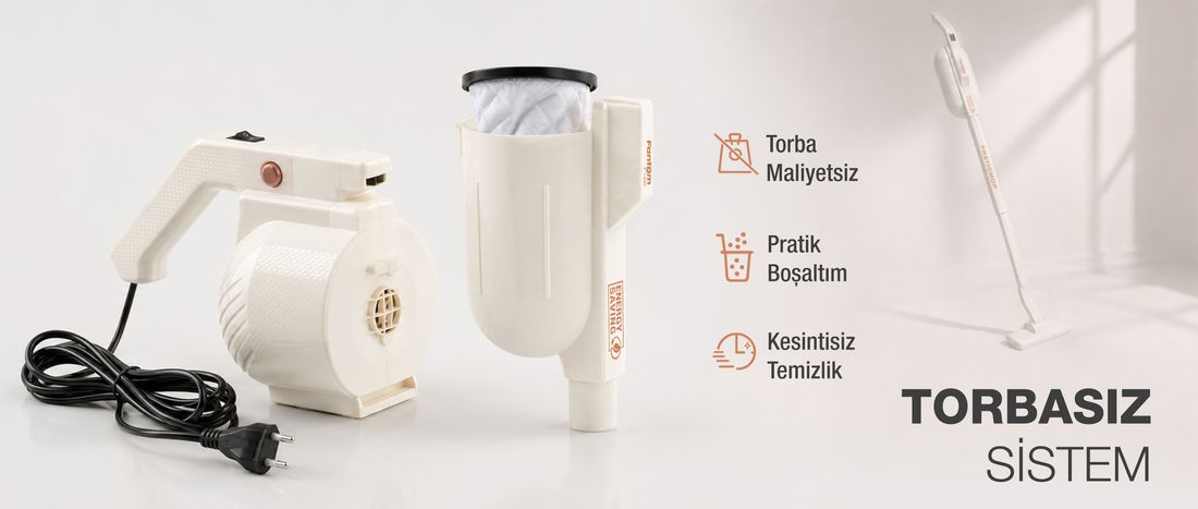 Fantom Praticmop P 1400 Elektrikli Süpürge Krem