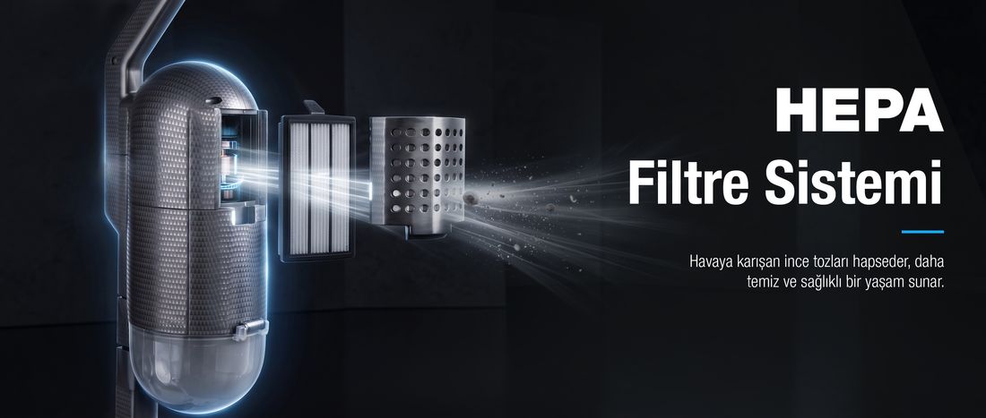 Fantom Pratik-XL P 1300 Dikey Süpürge 500 W Gri Toz Torbasız Kullanım ve