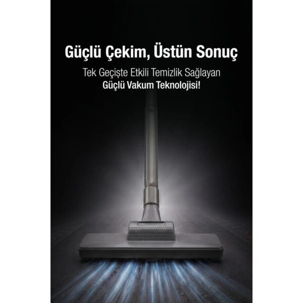 Fantom Pratik-XL P 1300 Dikey Süpürge 500 W Gri Toz Torbasız Kullanım ve