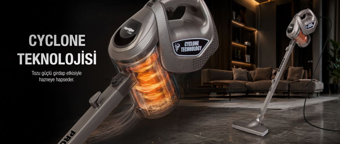 Fantom Provac P5000 Cyclonic Elektrik Süpürgesi Gri