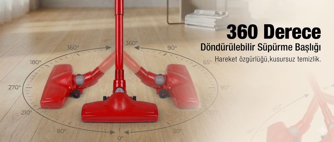 Fantom Speedy Pro DU 2100 Dikey Süpürge Kırmızı