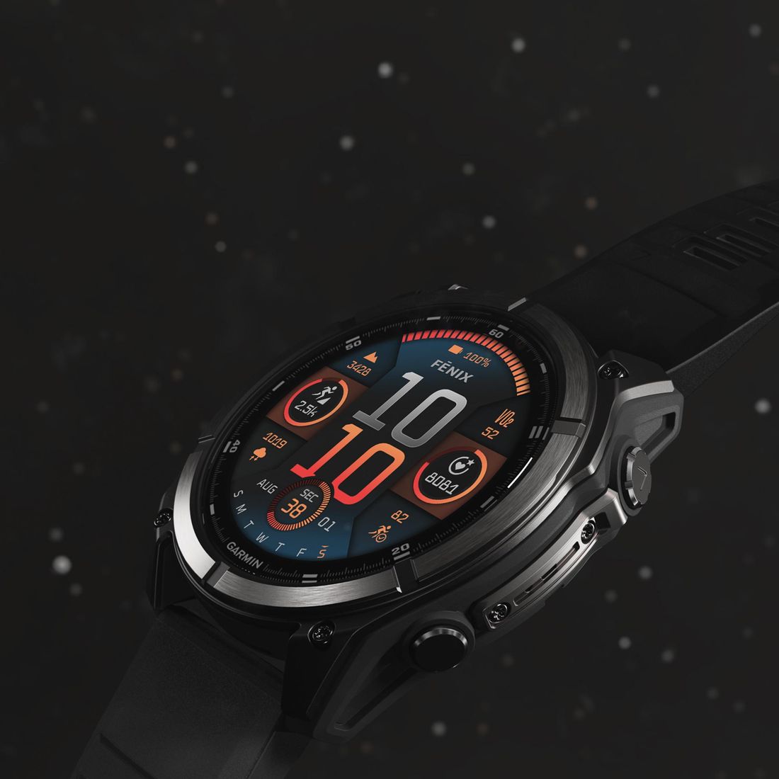 Garmin Fenix 8 – 47MM, Amoled Sapphire Karbon Gri Dlc Titanyum Siyah/gri Kayışlı