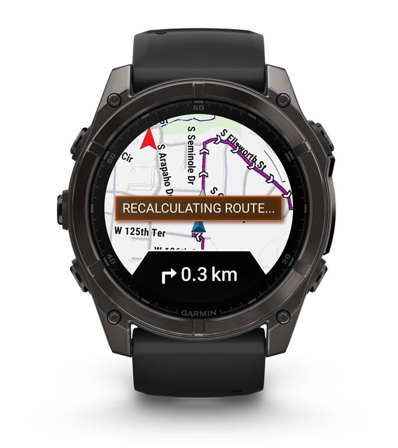 Garmin Fenix 8 – 47MM, Amoled Sapphire Karbon Gri Dlc Titanyum Siyah/gri Kayışlı