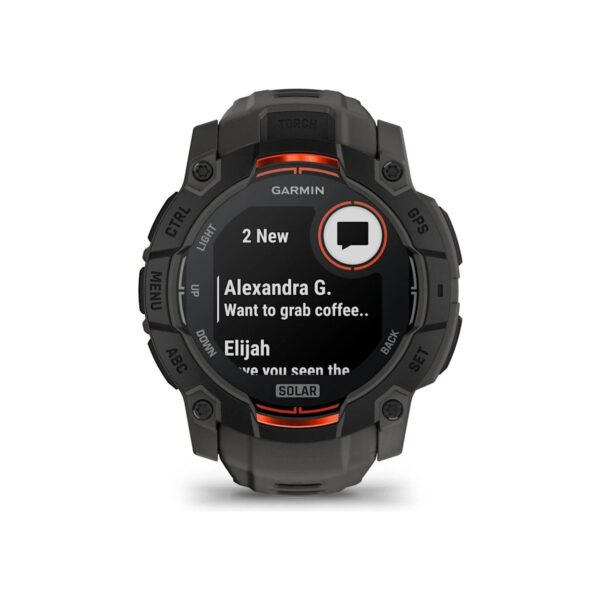 Garmin Instinct 3 – 50 mm, Solar – Kömür Siyahı