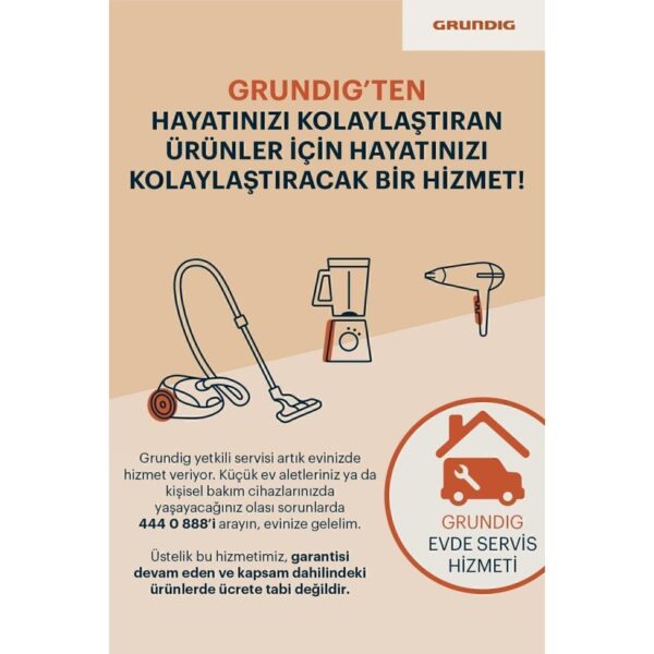 Grundig VCP 5130 Dik Şarjlı Süpürge – Hafif Tasarım, Kablosuz Kullanım ve Yüksek Emiş Gücü ile Etkili Temizlik