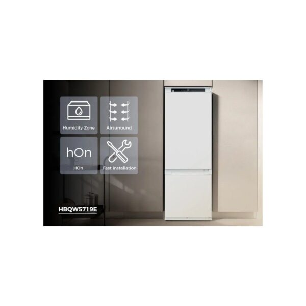 Haier HBQW5719E E Enerji Sınıfı 382 Lt Wi-Fi Bağlantılı Kombi Tipi No Frost Ankastre Buzdolabı