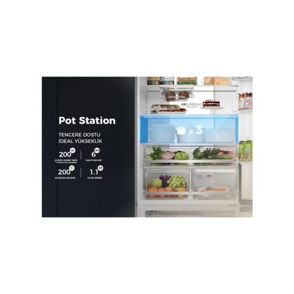 Haier HDR5818DNSS D Enerji Sınıfı 640 Lt Kombi Tipi No Frost Buzdolabı