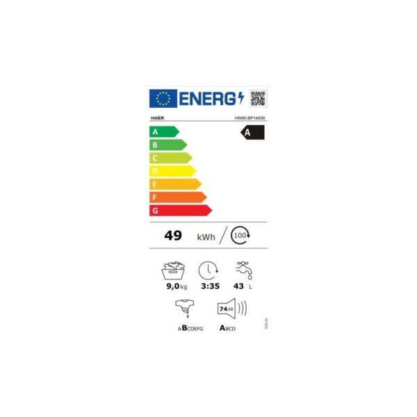 Haier HW90-BP14939-S 9 kg 1400 Devir Yıkama Kapasitesi Enerji Sınıfı A Çamaşır Makinesi