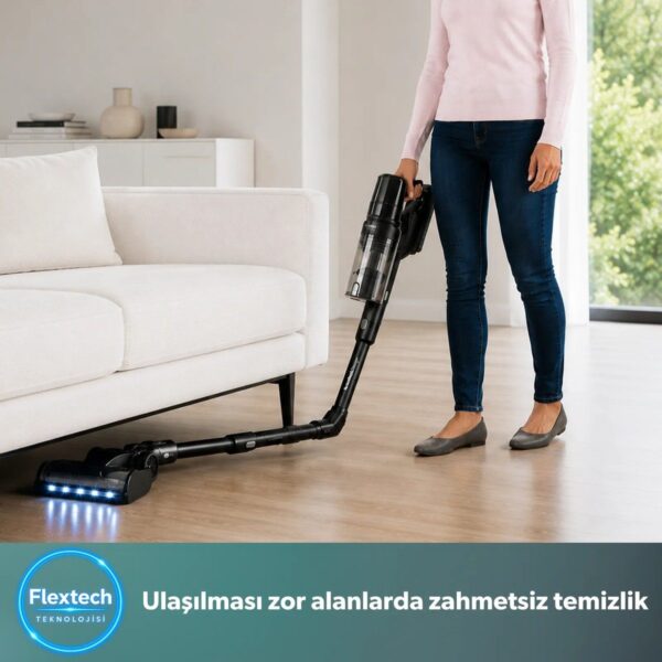 Homend Dustrider 1273H Katlanabilir Borulu Dikey Süpürge Siyah-Silver