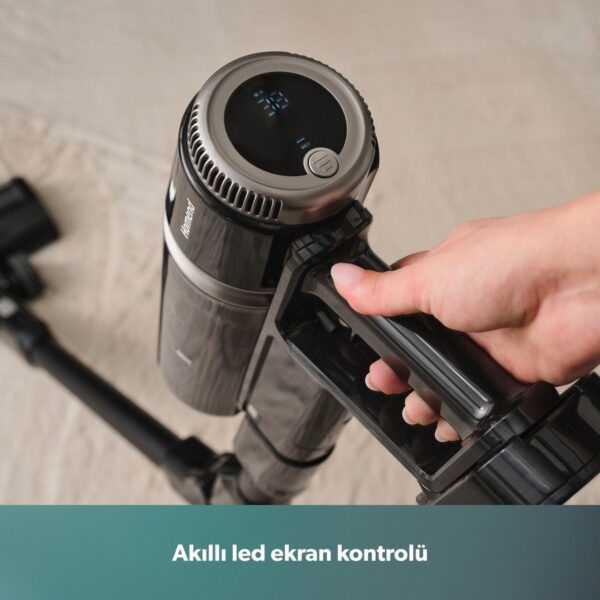 Homend Dustrider Pro 1270H Toz Istasyonlu Ergonomik Dikey Süpürge Siyah