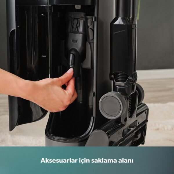 Homend Dustrider Pro 1270H Toz Istasyonlu Ergonomik Dikey Süpürge Siyah