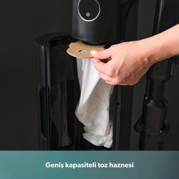 Homend Dustrider Pro 1270H Toz Istasyonlu Ergonomik Dikey Süpürge Siyah