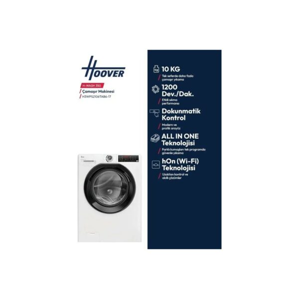 Hoover H3WPS2106TAB6-17 10 kg Wi-Fi Bağlantılı 1200 Devir Çamaşır Makinesi