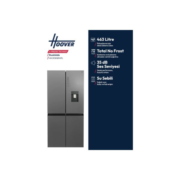 Hoover HHCR3818EWPL E Enerji Sınıfı 463 lt No-Frost Gardırop Tipi Buzdolabı